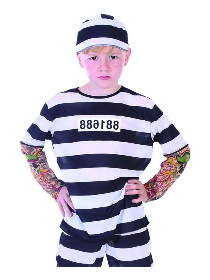 Déguisement Prisonnier tatoué enfant - Noir Noir