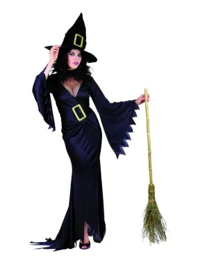 Déguisement Sorcière Halloween Femme Luxe - Noir Noir