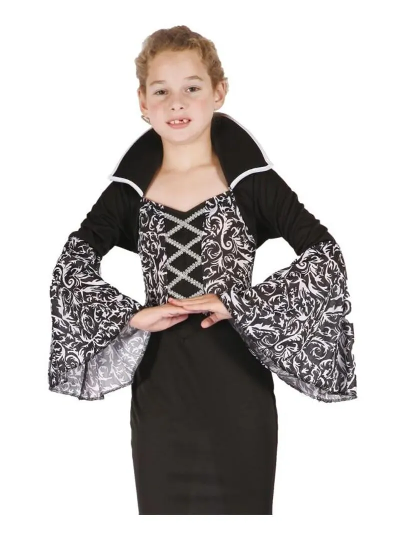 Déguisement Vampire Morticia Halloween fille enfant - Noir Noir