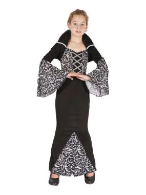 Déguisement Vampire Morticia Halloween fille enfant - Noir Noir