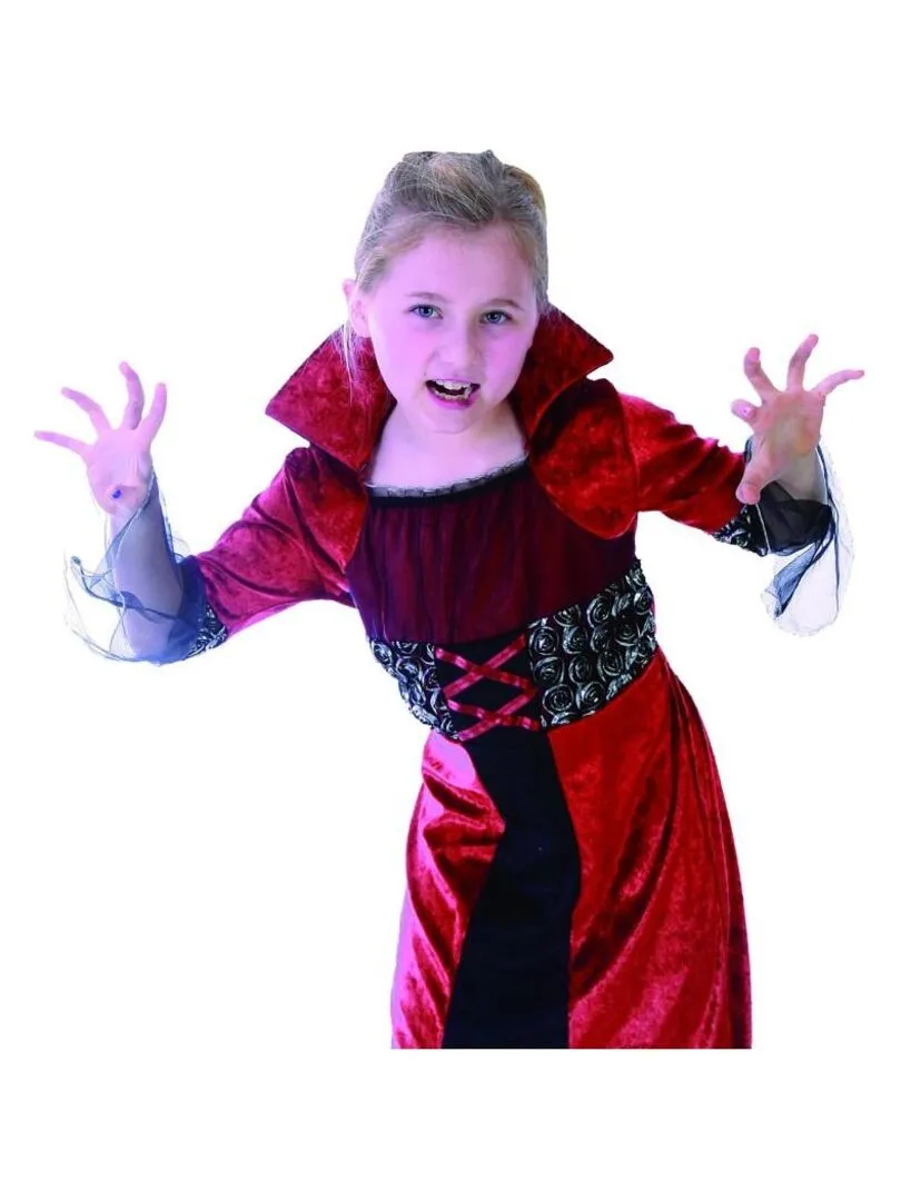 Déguisement Vampire rouge Halloween fille enfant - Rouge