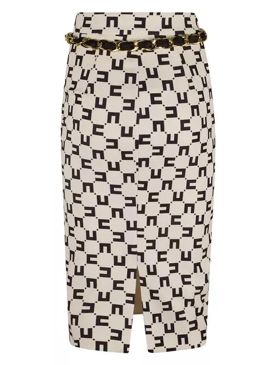 Elisabetta Franchi Tight Skirt White