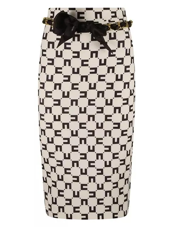 Elisabetta Franchi Tight Skirt White