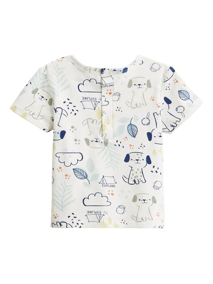 Ensemble salopette bébé en jean et t-shirt Elliot - Bleu