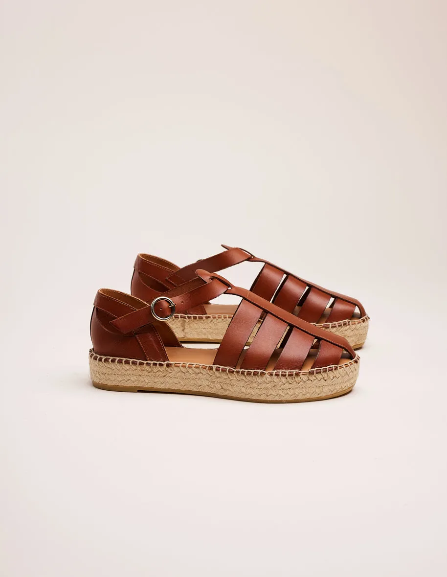 Espadrilles Thais - Cuir cognac