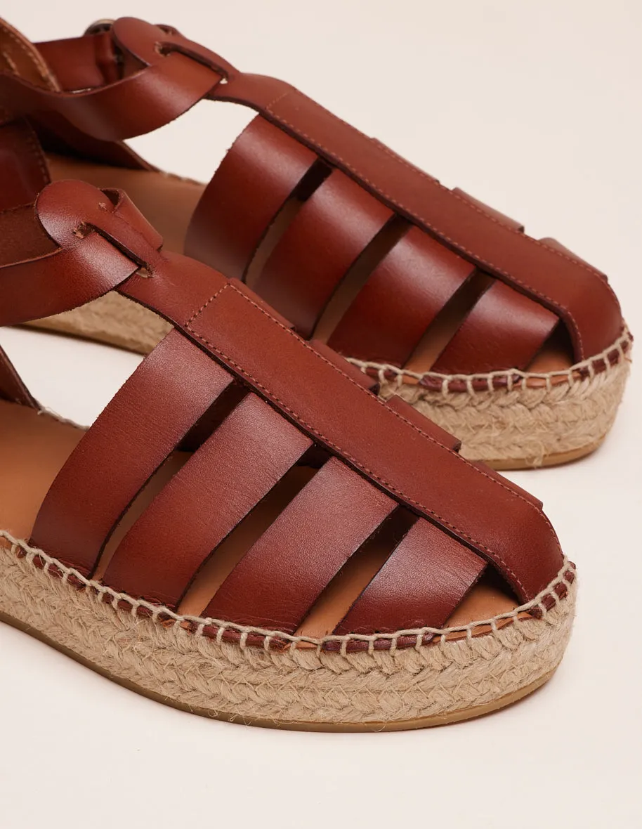 Espadrilles Thais - Cuir cognac