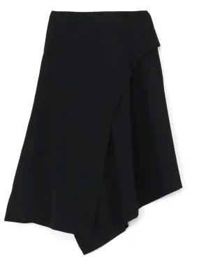 GABARDINE LEFT FLARE SKIRT