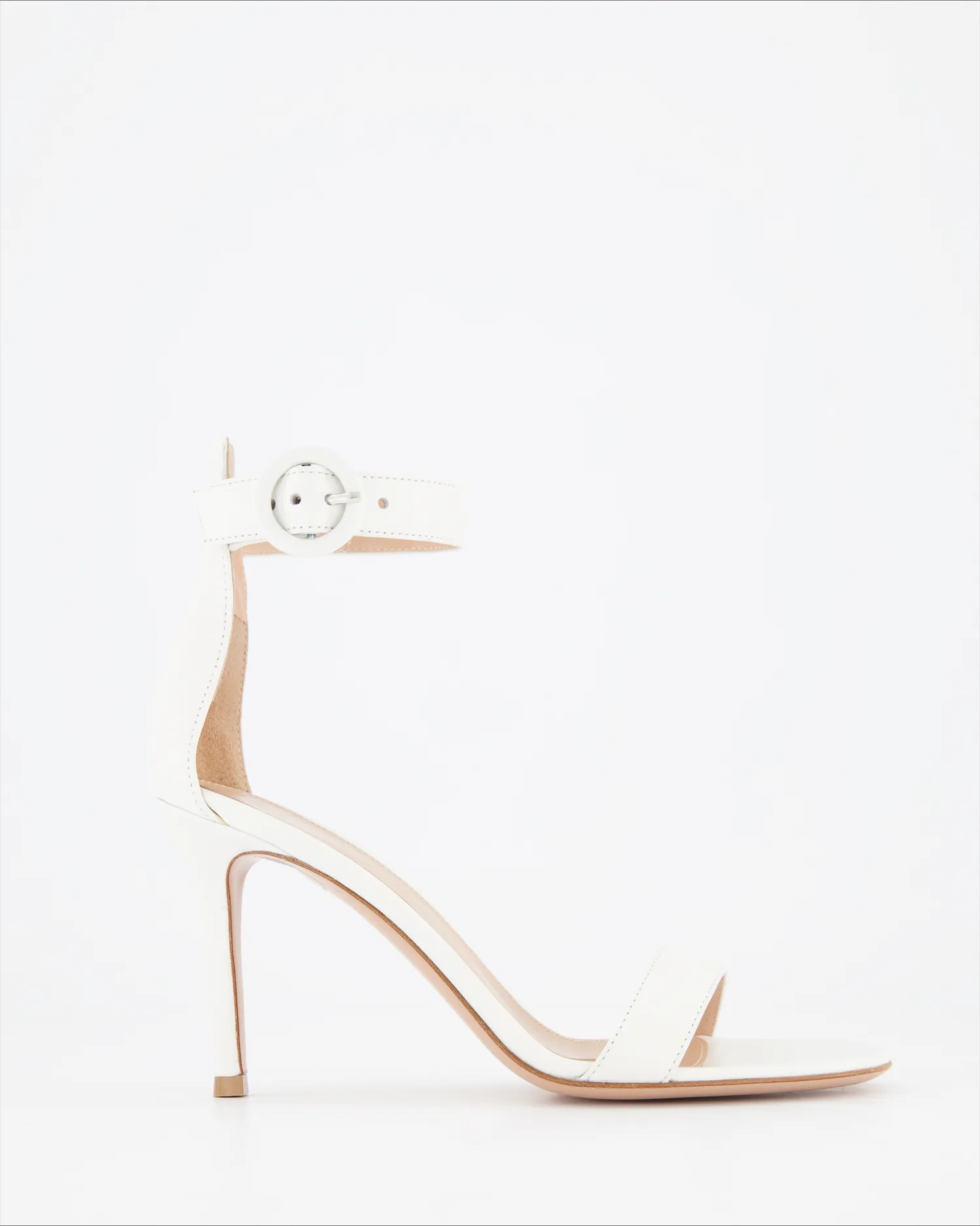 Gianvito Rossi sandales à talons portofino en cuir blanc