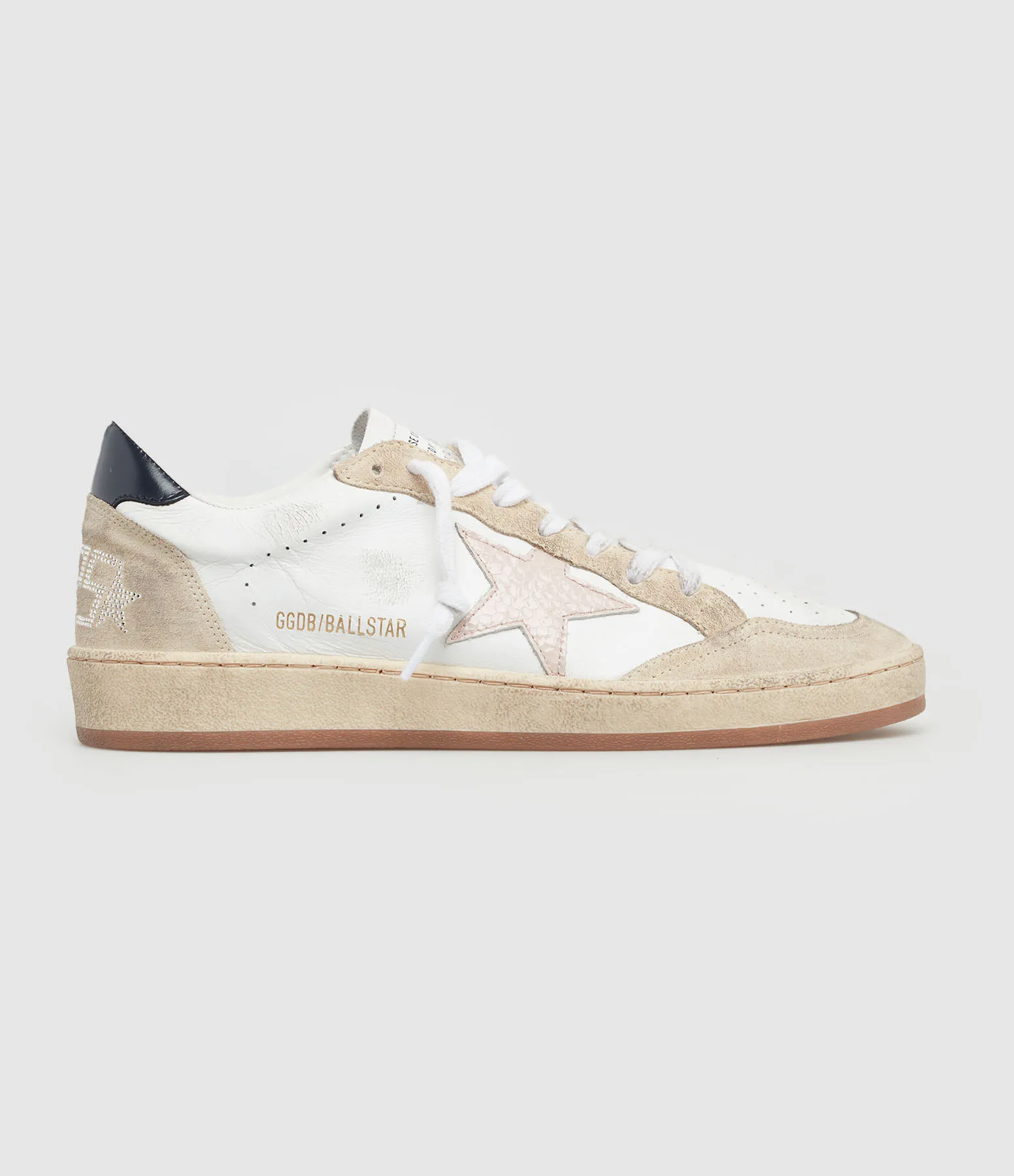 GOLDEN GOOSE Partager  Baskets Ballstar Cuir Blanc  