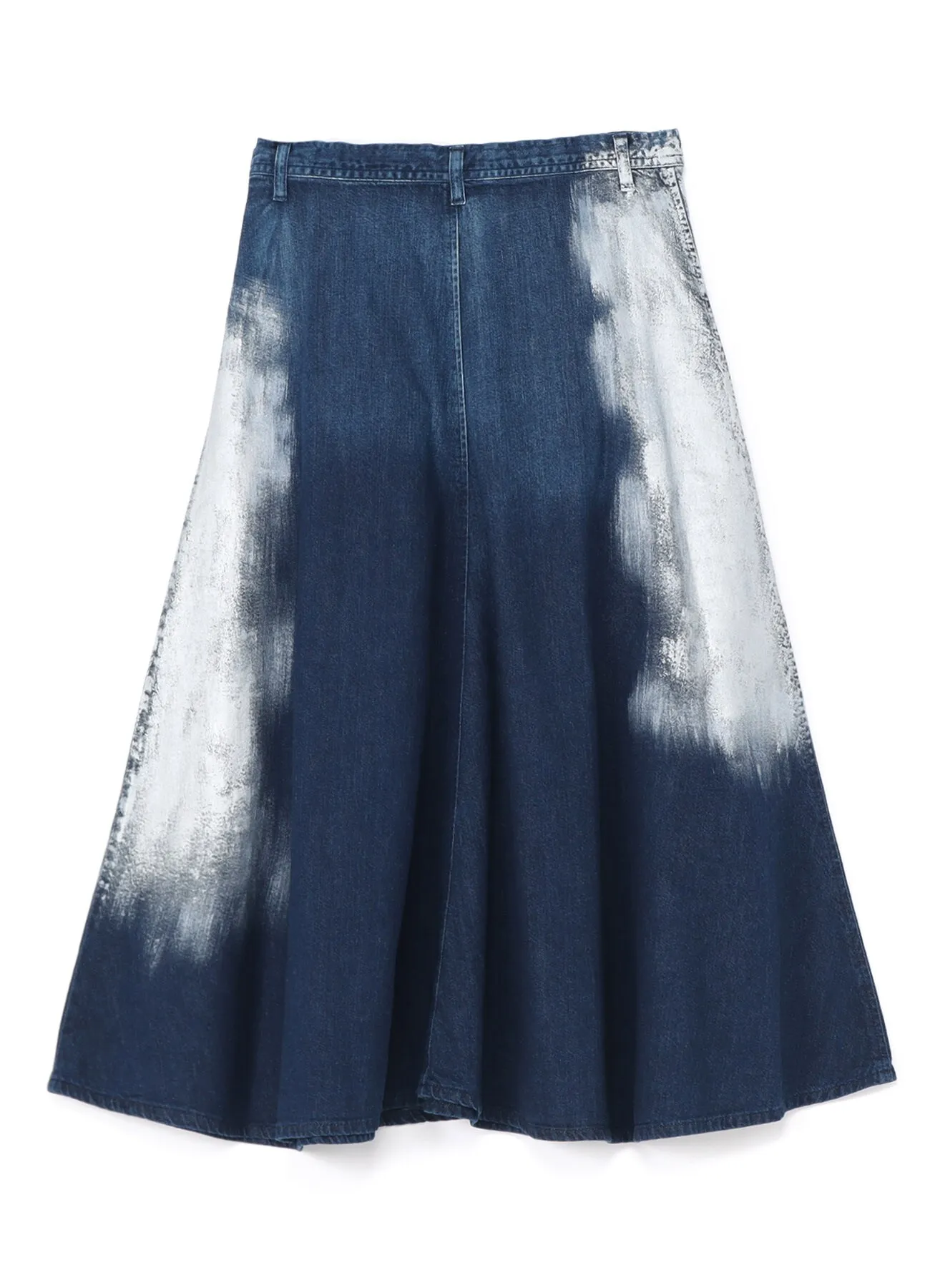 GUSSET FLARE DENIM SKIRT