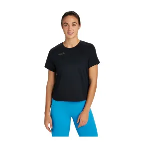 HOKA Tee-shirt de running Glide Short Sleeve Femme Noir- 1135029-BLK