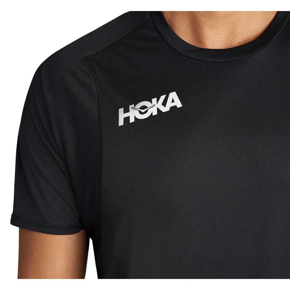 HOKA Tee-shirt de running Glide Short Sleeve Homme Rose - 1123725-BLK