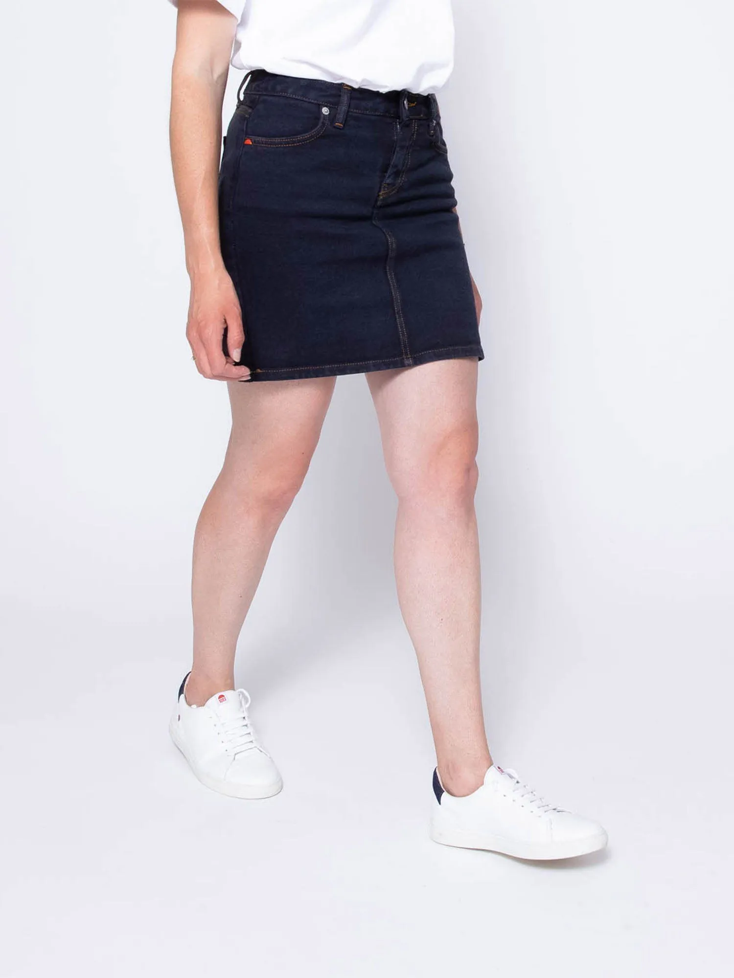 JUPE AJUSTEE 290N coton bio superdenim flex bleu nuit Femme | 1083