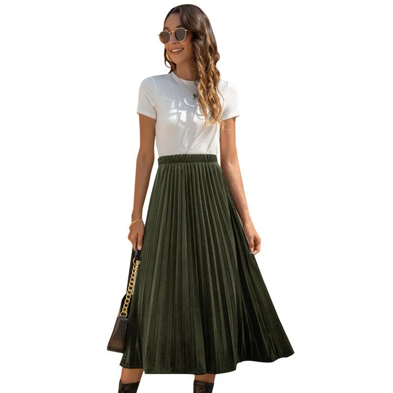 Jupe Boho Maxi Plissée