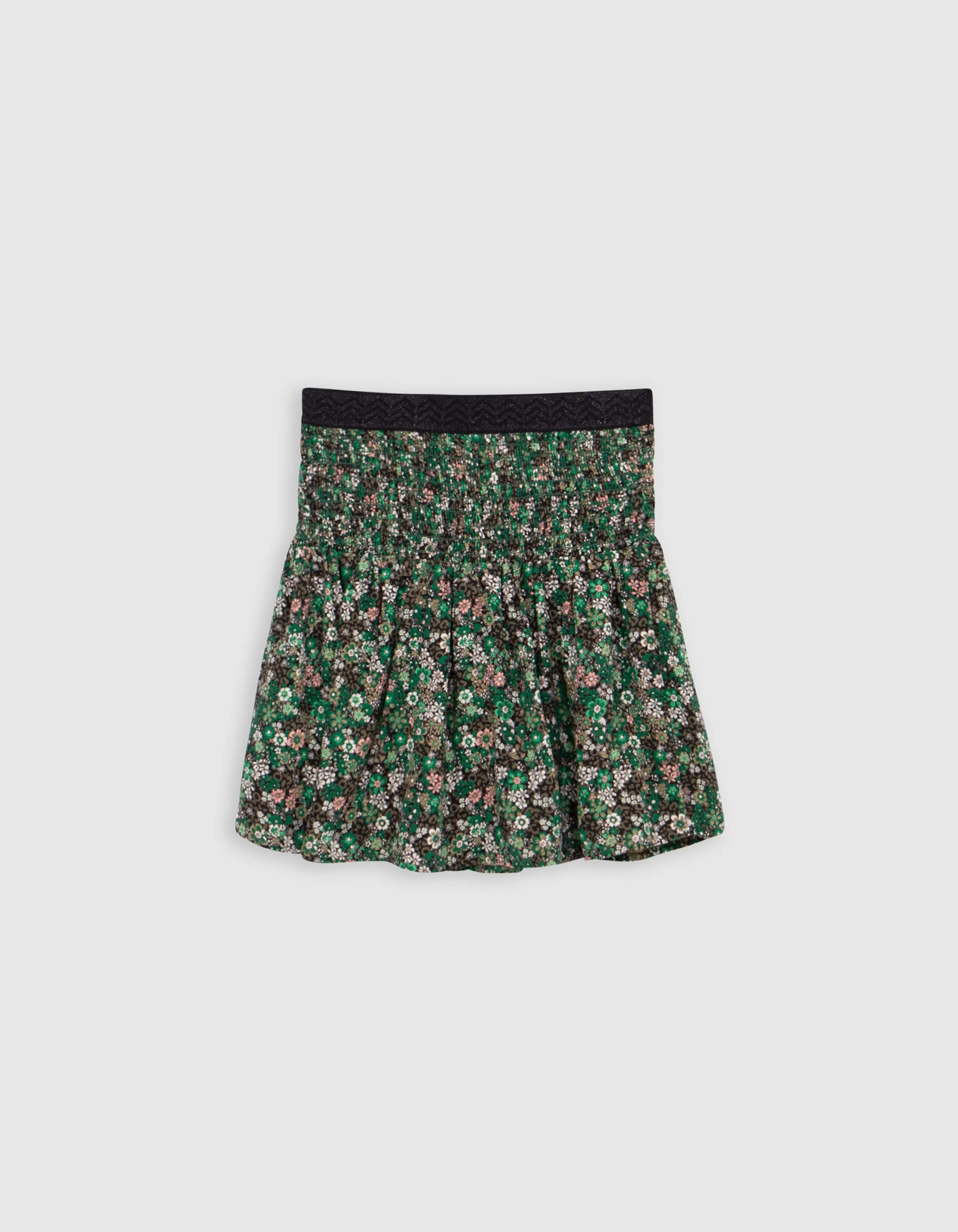 Jupe kaki LENZING™ ECOVERO™ imprimé léo-floral fille