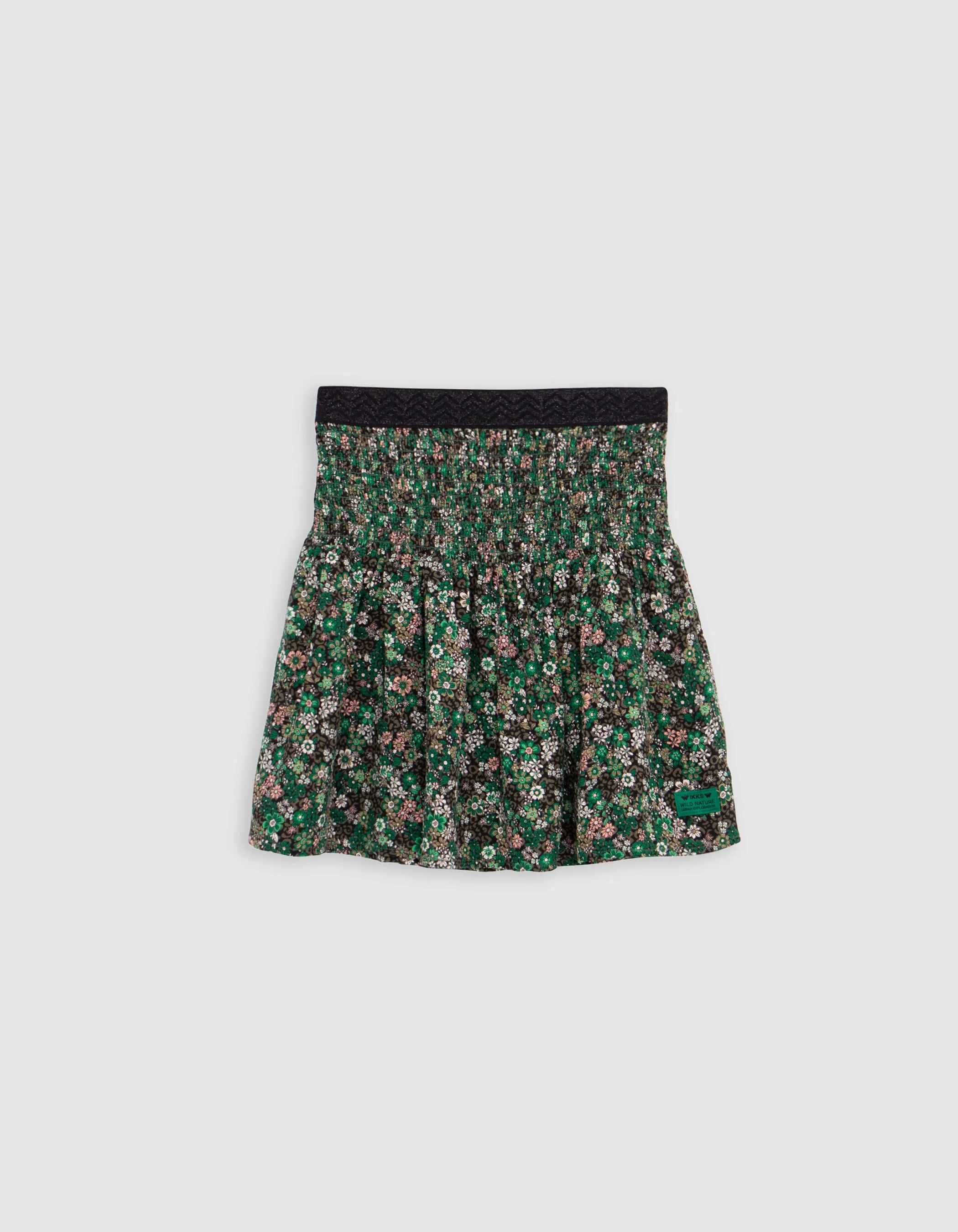 Jupe kaki LENZING™ ECOVERO™ imprimé léo-floral fille