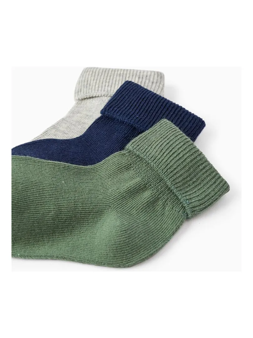 Lot de 3 Paires de Chaussettes Repliées pour Bébé Garçon   BALMORAL'S AFTERNOONS - Multicolore