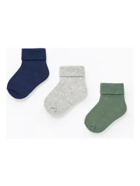 Lot de 3 Paires de Chaussettes Repliées pour Bébé Garçon   BALMORAL'S AFTERNOONS - Multicolore