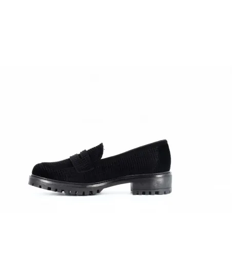 MOCASSIN VELOUR NOIR IMPRIME