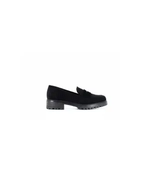 MOCASSIN VELOUR NOIR IMPRIME