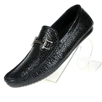 Mocassins Effet Peau de Serpent Cuir pour Homme 