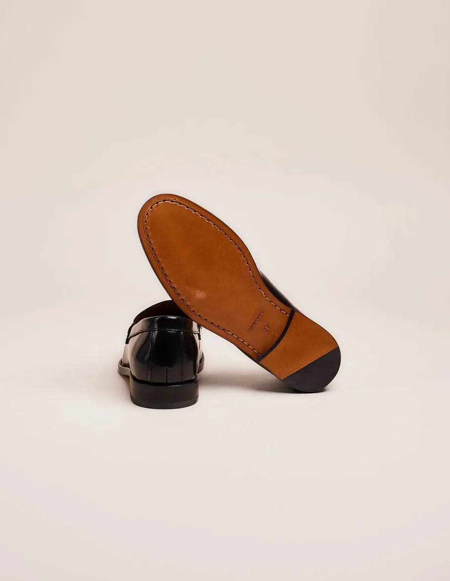 Mocassins Fanny - Cuir box noir