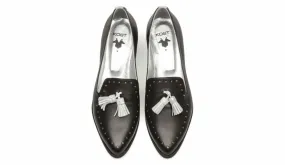 MOCASSINS JULIETTE - NOIR et ARGENT - KOST