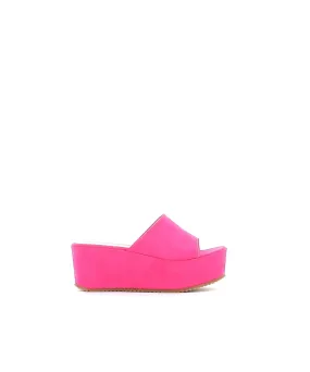 MULE COMPENSEE MICROFIBRE FUSCHIA