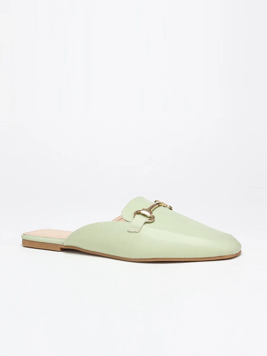 Mules mocassins- Vert