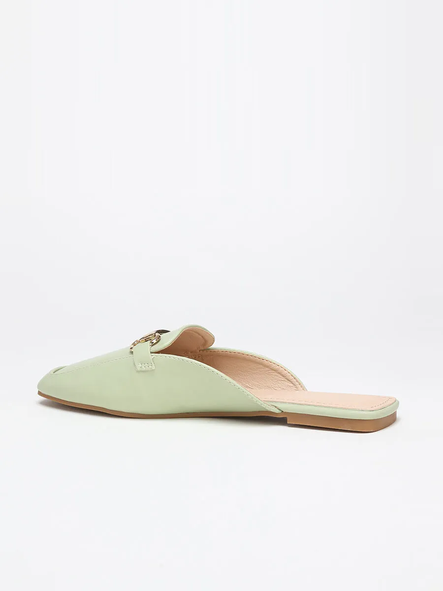 Mules mocassins- Vert