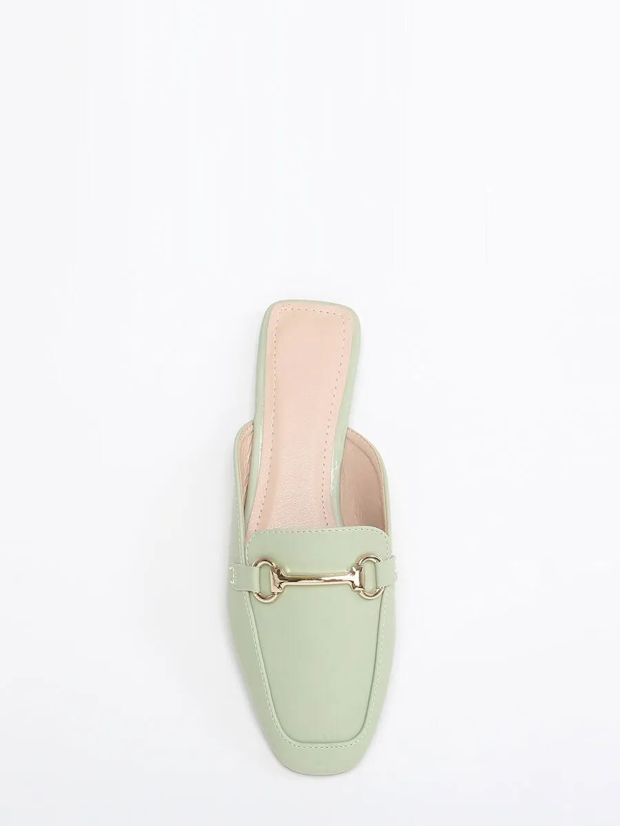 Mules mocassins- Vert