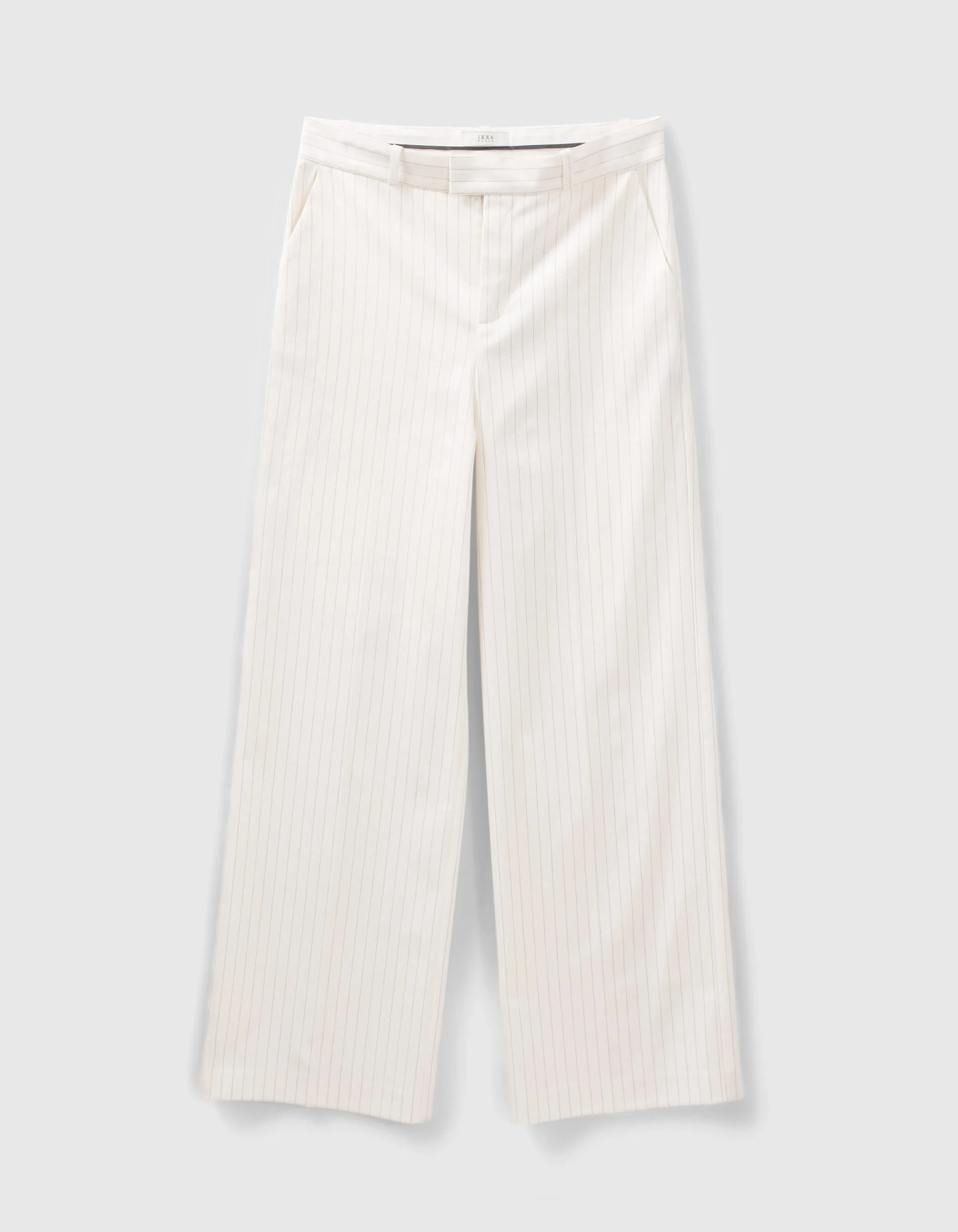 Pantalon de costume écru rayures tennis Femme