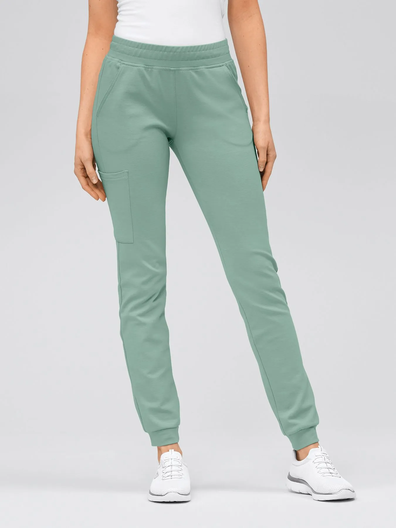 Pantalon femme en jersey à maille interlock