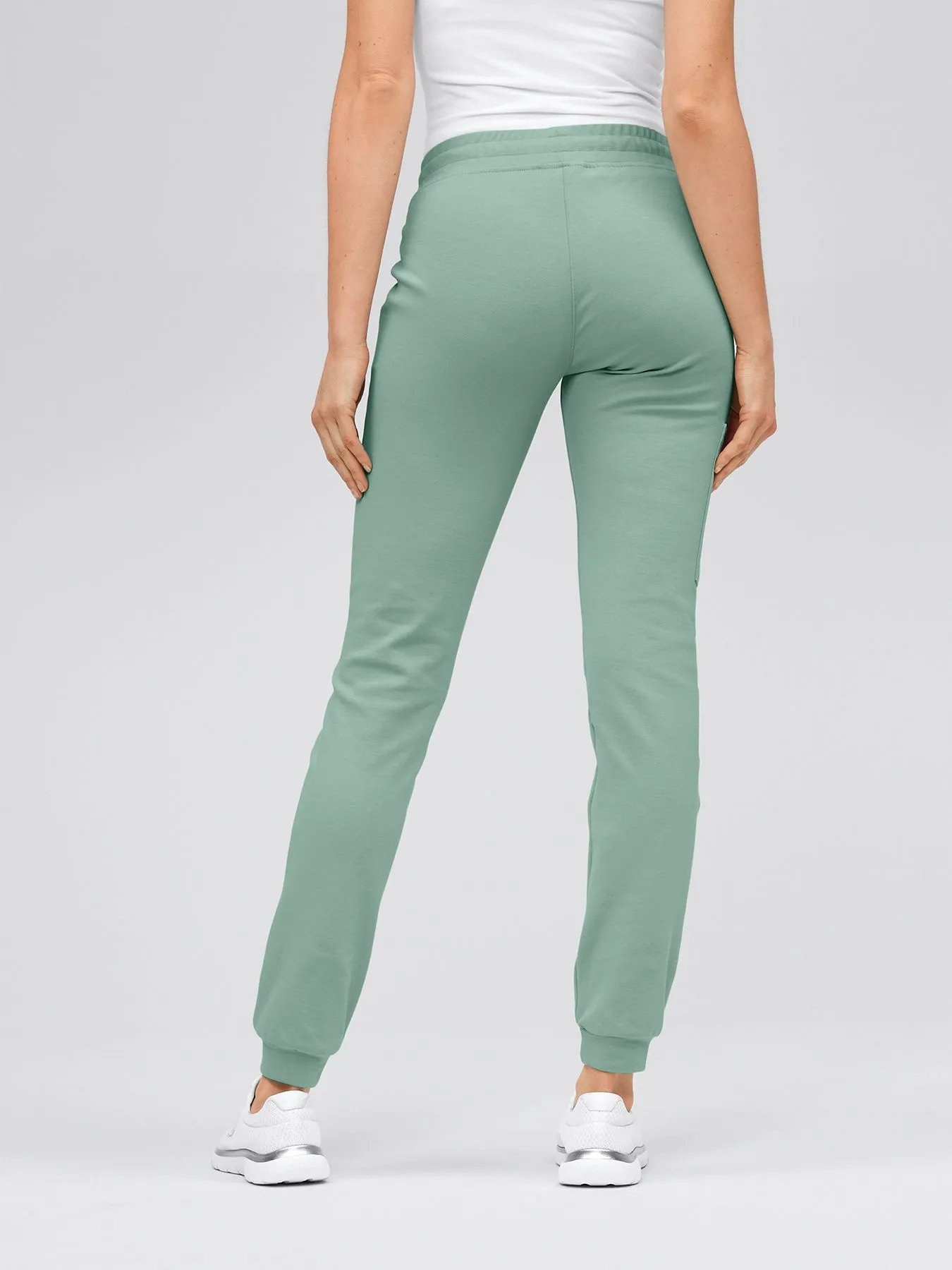 Pantalon femme en jersey à maille interlock