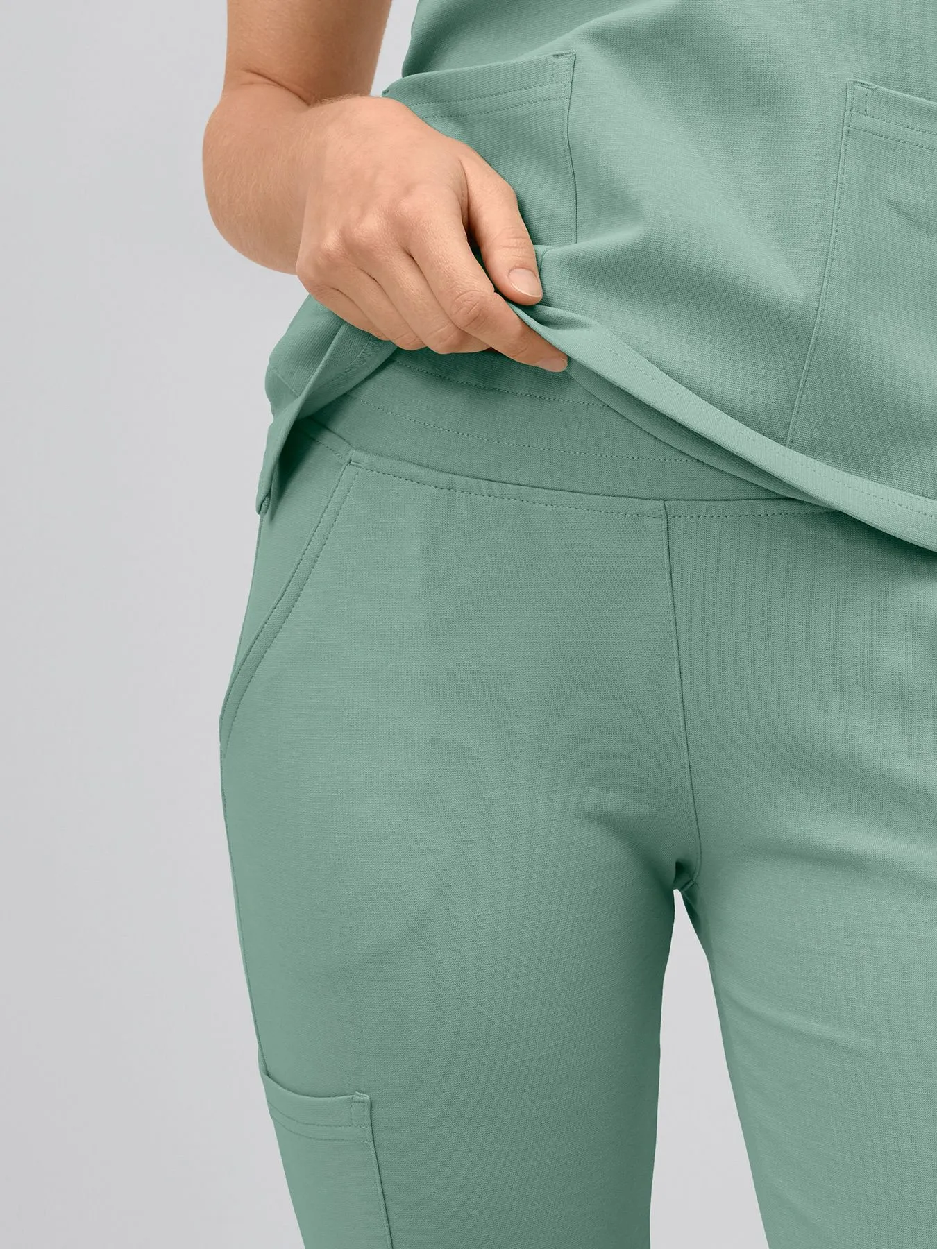 Pantalon femme en jersey à maille interlock