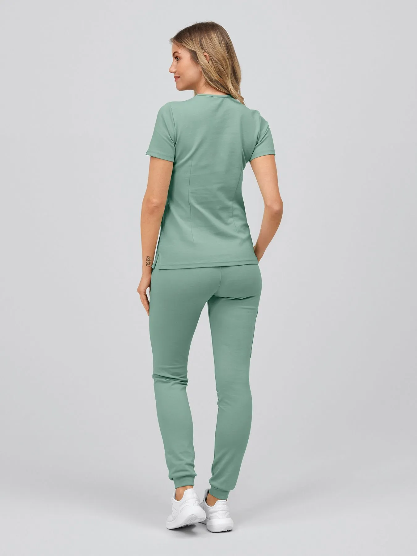 Pantalon femme en jersey à maille interlock