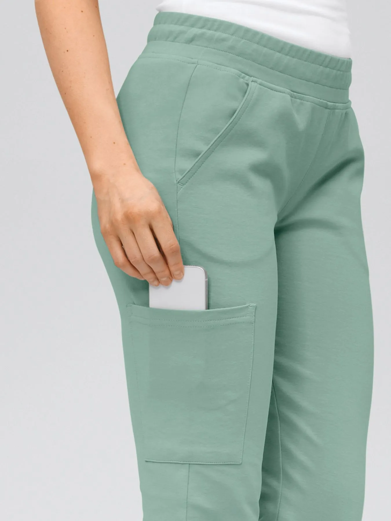 Pantalon femme en jersey à maille interlock