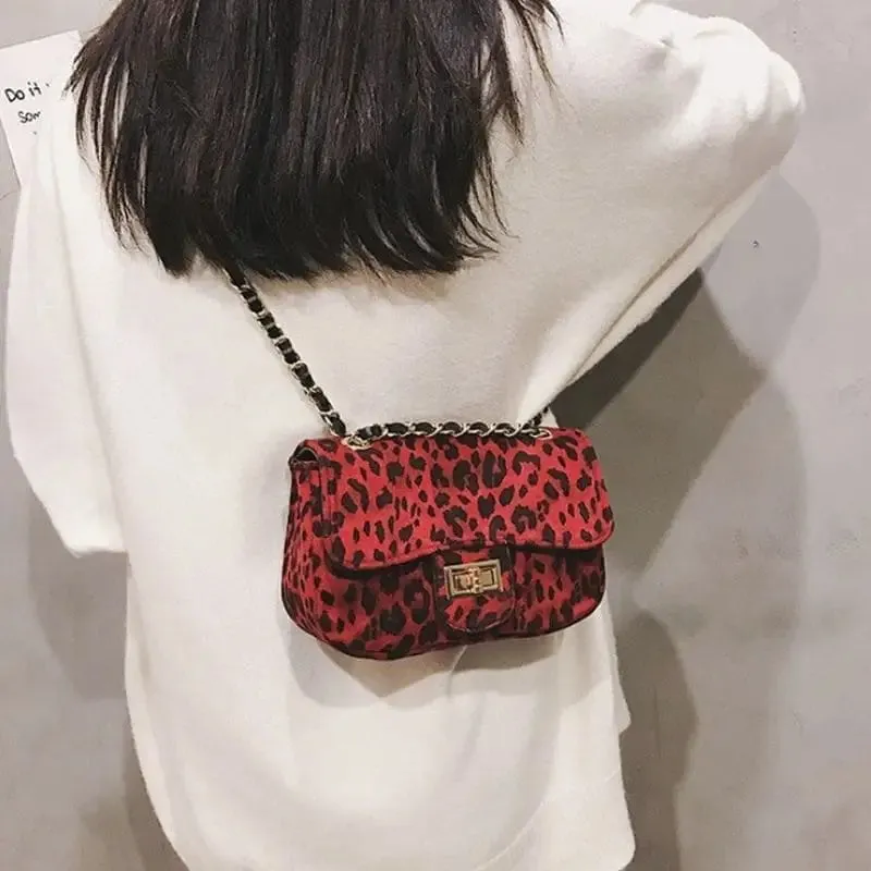 Pochette Léopard Amélie Rouge