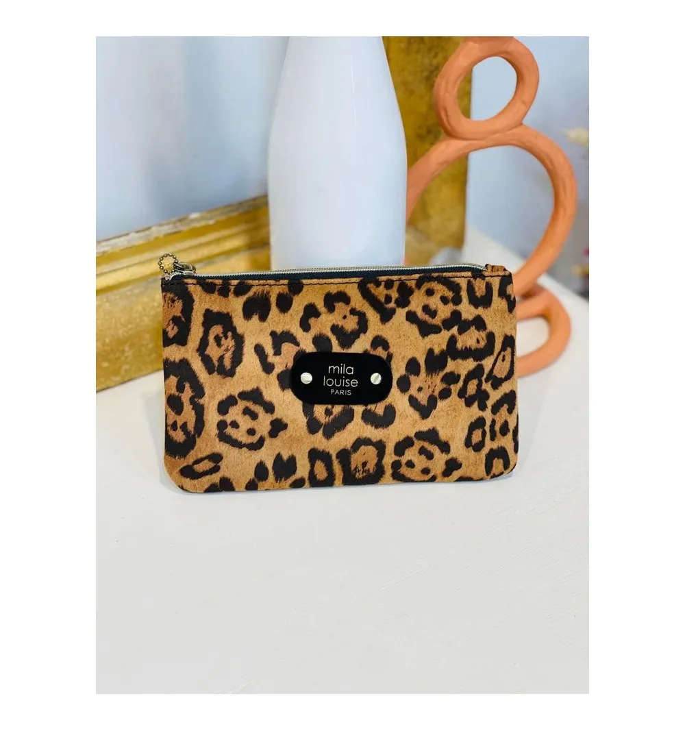 POCHETTE ZIPPEE LEOPARD