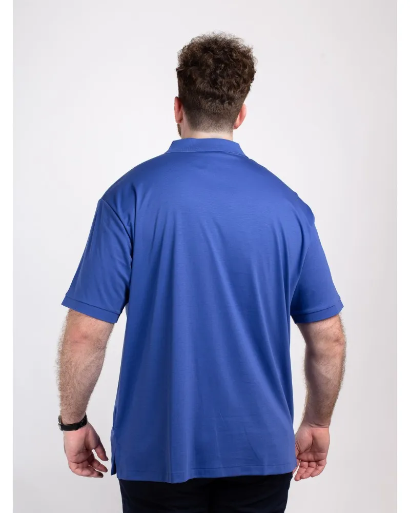 Polo jersey pima Ralph Lauren grande taille bleu - Size-factory