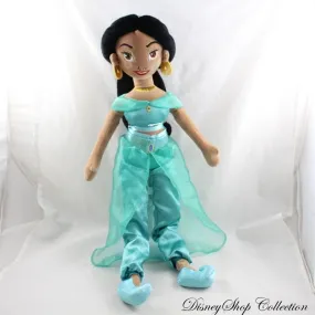 Poupée peluche chantante Jasmine DISNEYLAND PARIS tenue verte 52 cm