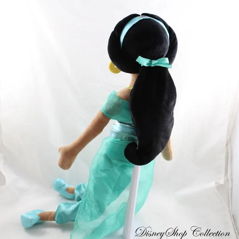 Poupée peluche chantante Jasmine DISNEYLAND PARIS tenue verte 52 cm