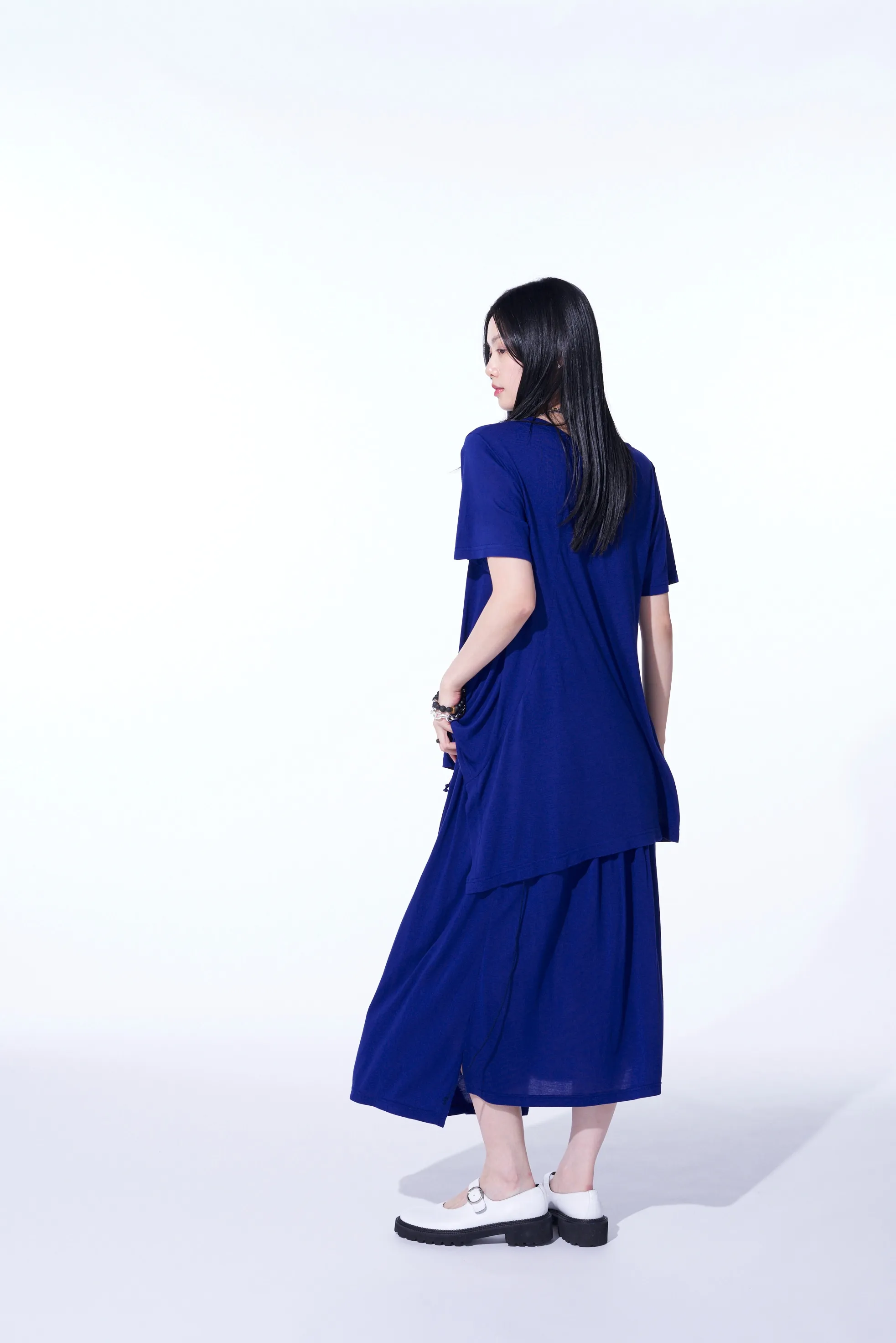 RAYON JERSEY STRINGS GATHERED SKIRT