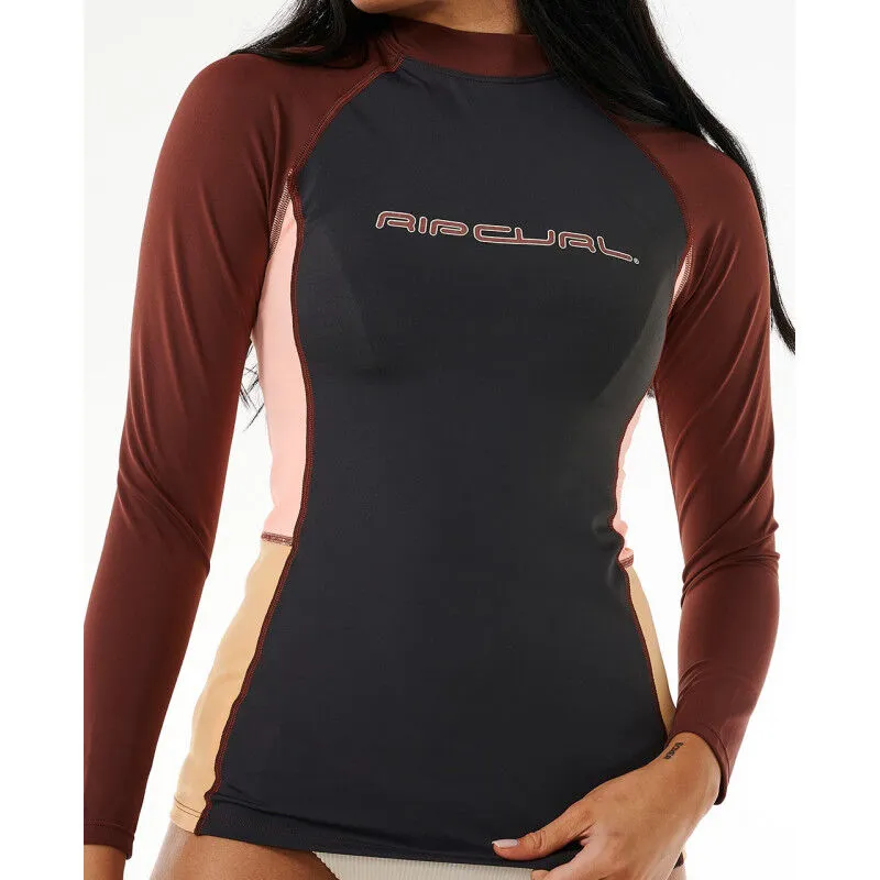 Rip Curl Block Party Upf 50+ Long Sleeve Tee - Lycra femme | Hardloop