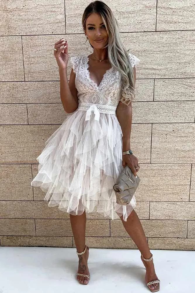 Robe Dentelle Jupon Tulle