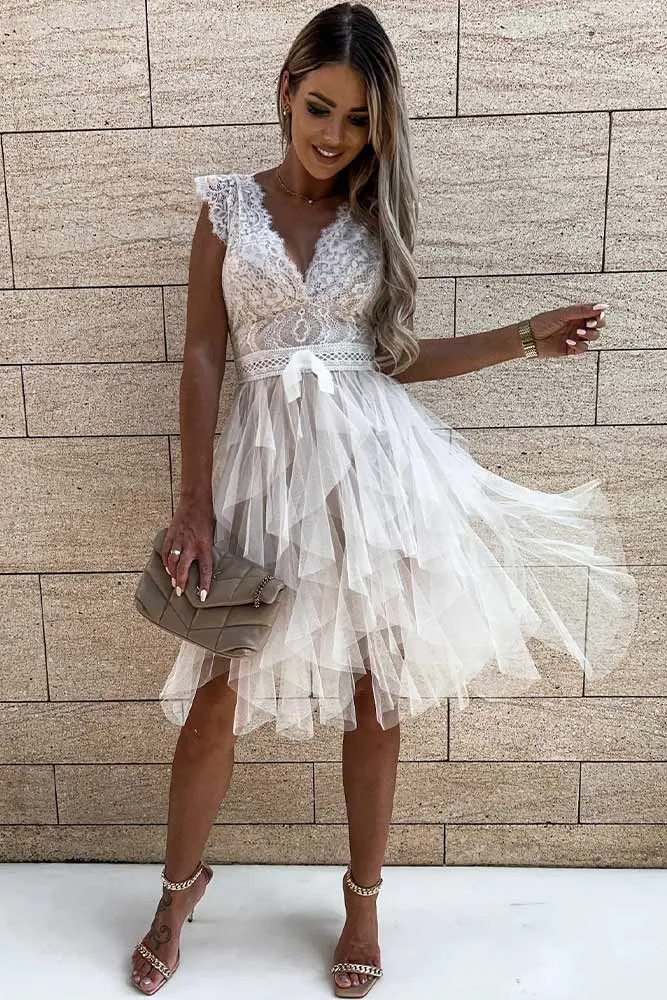 Robe Dentelle Jupon Tulle