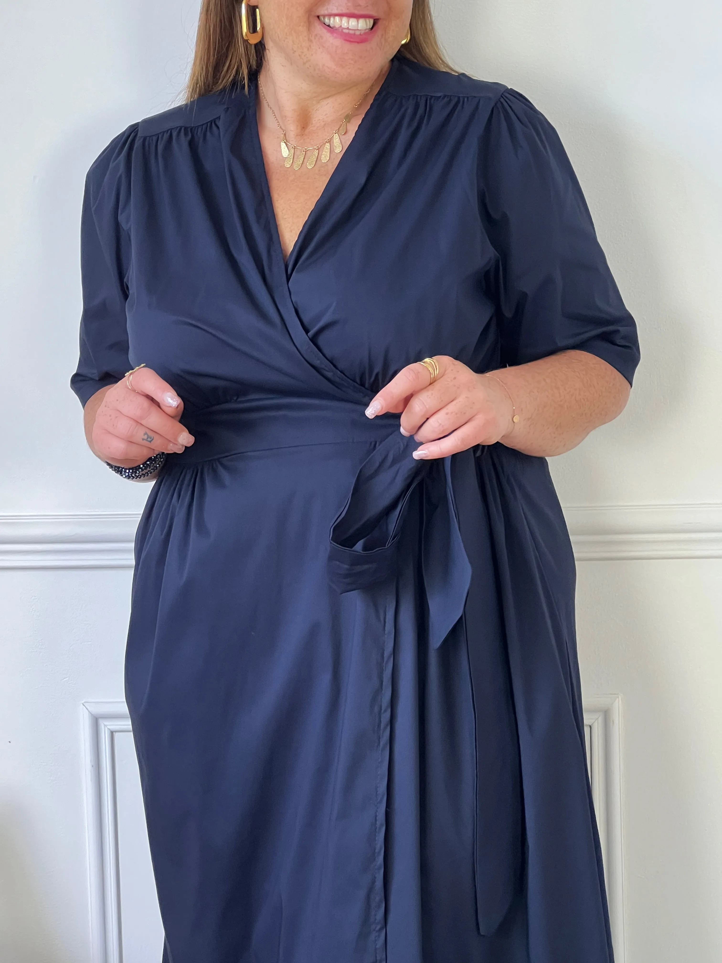 Robe portefeuille bleu : Jacynthe