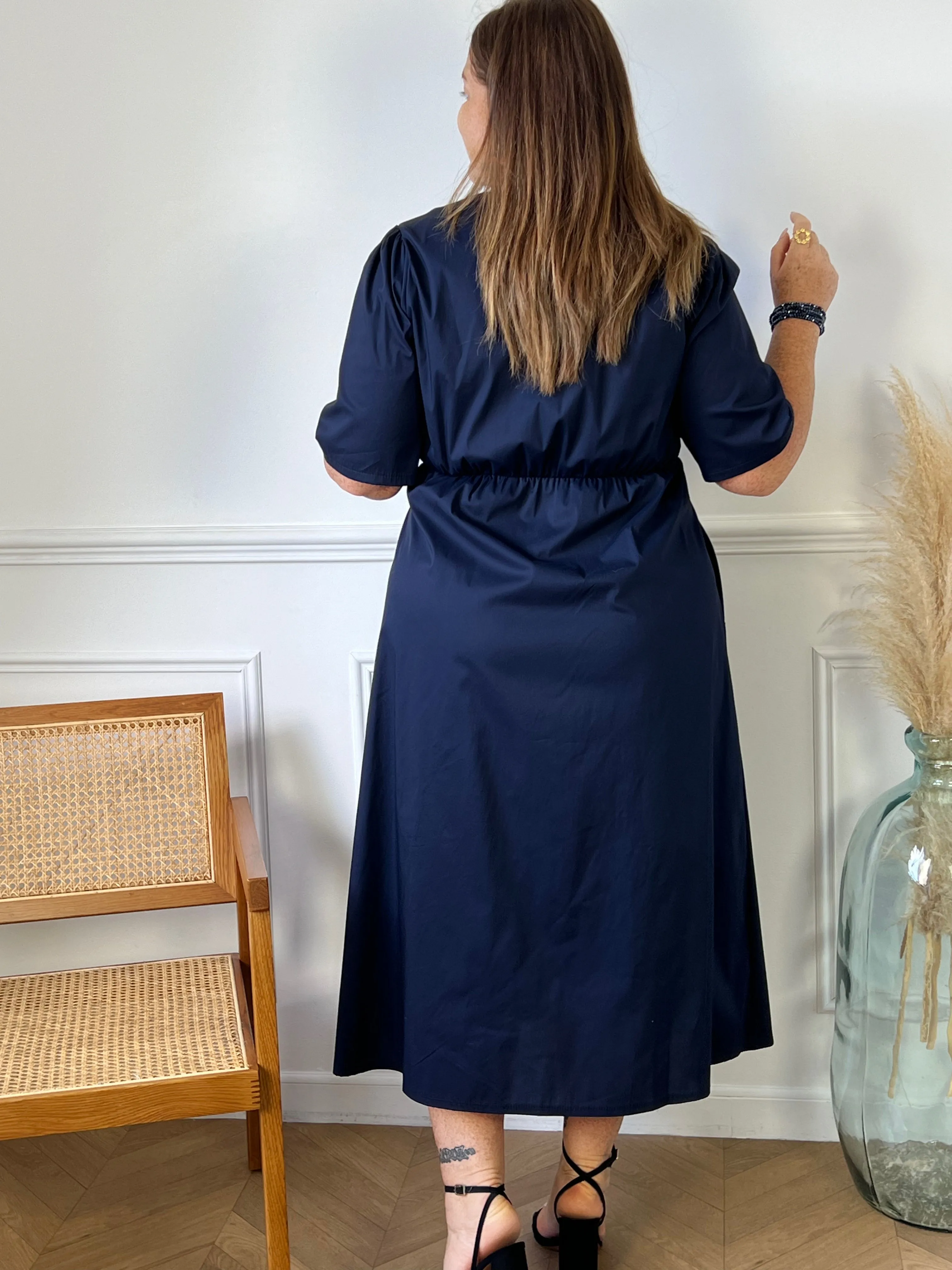 Robe portefeuille bleu : Jacynthe