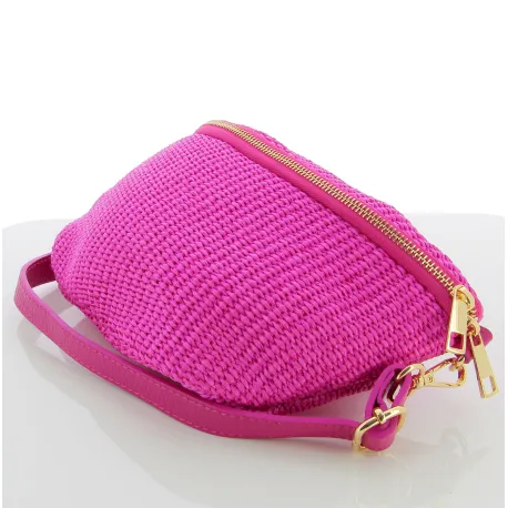 Sac bandoulière banane ELANA fuchsia