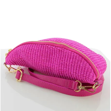 Sac bandoulière banane ELANA fuchsia